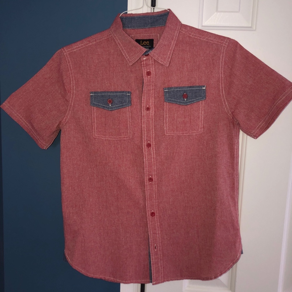 NEW Short Sleeve button down for boys (Size 14-16)